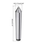 MT1 Morse Taper Dead Center for lathe woodworking and woodturning, 60 degree point, hardened 45 steel, 3.15in length