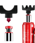 Bottle Jack Axle Saddle Adapter for 2 Inch and 3 Inch Axle Tubes, heavy duty lifting accessory showing fit and quick attach features.
