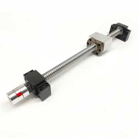Grab This Awesome 2set Ballscrew End Support Kit Featuring BK12 And BF12 Bearings Perfect For SFU1605 And SFU1604 Leadscrews, showcasing metal ballscrew with end supports.