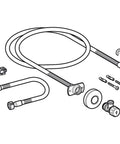 Heavy Duty Stainless Steel Braided Water Supply Hose For UP320 Concealed Cistern With Front Actuation includes braided line, angle stop