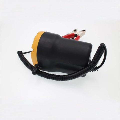 Workhorse Diaphragm Oil Pump For Cars Boats And Motorbikes 12V 24V Electric Sump Extractor shown with clamps and coiled wire