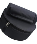 Heavy Duty Adjustable Drum Backpack With Massive Capacity Oxford Fabric Waterproof Gig Bag for hauling drums, black round pack.