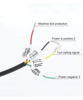 Straight Shooting CNC Tool Setter And Z Axis Probe wiring with labeled connections for tool setting and machine protection.