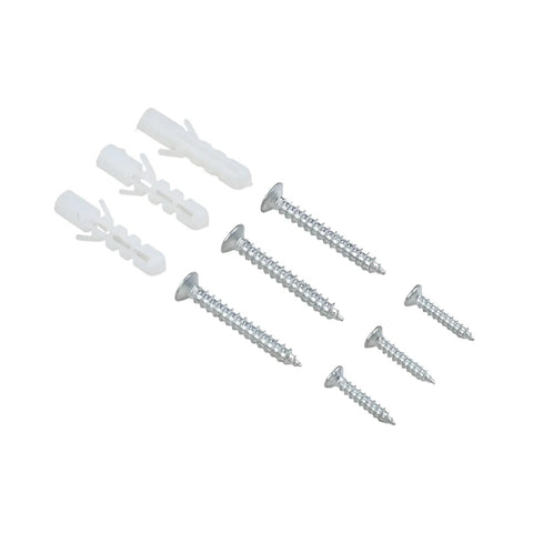 Wall Mounting Kit For Whiteboards With 20 Angle Brackets Expansion Tubes And Screws showing metal screws and plastic expansion tubes