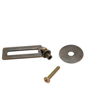 Rectangular tear drop pull handle with screw, part of Set Of 6 Brass Cabinet Knobs And Tear Drop Pull Handles In Bronze Finish Durable Brass Construction