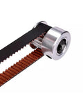 GT2 Closed Loop Timing Belt 2GT 6mm Wide Synchronous Drive Belt for 3D Printers and CNC Machines with pulley close-up