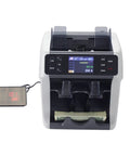 Heavy Duty Automatic Money Counter Machine For Mixing Bill Denominations featuring advanced UV scanner and digital display.