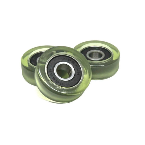 Five Pack Polyurethane Bearing Pulley PU60830-11 30mm Outer Diameter 8x30x11 PU Coated Roller Wheel for Pillow Block Bearings