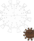 Shop Ready Dead On 4 Piece 15.75 Inch Acrylic Clock Router Template Set With 9mm Guide Holes for precision woodworking cuts