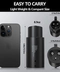 Top Tier Nacs To J1772 Ev Charging Adapter With 80 Amp Max And 250 Volt Rating Built For Tsl Chargers And Mobile Connectors next to a smartphone.