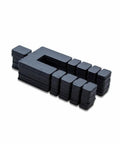 Heavy Duty Stack Shim Levelers For Windows And Doors 4 1/8 X 1 7/8 X 1/16 Inches Rock Solid Black Wedge Spacers 224 Pc Pack arranged in a stack.