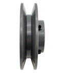 Side view of Single Groove V Belt Pulley 3.75 Inch Outside Diameter 7/8 Inch Bore Cast Iron Motor Pulley For A AX B BX 4L 5L V Belts 1 Groove BK3678