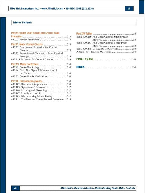 Table of contents for "Brass Tacks Illustrated Guide To Understanding Basic Motor Controls Revised Edition Hands On Training Manual For Electricians Mastering Wiring Fundamentals To Ace Your Next Job".
