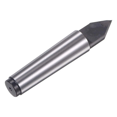 Half Notched MT3 Tungsten Steel Lathe Dead Center 3MT Morse Taper 60 Degree woodworking tool, front view