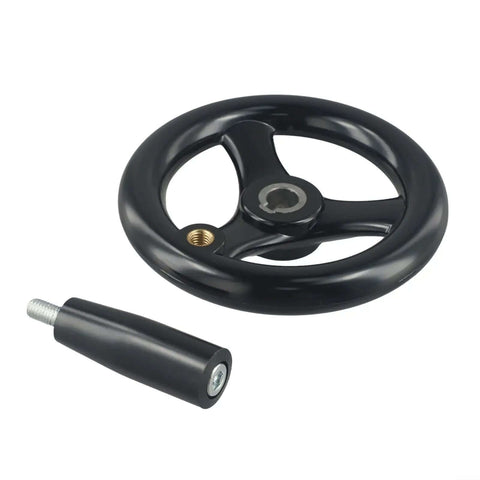 Industrial 3-Spoke Hand Wheel With Revolving Handle For Milling Machines Lathe And Grinder Built For Precision Adjustments