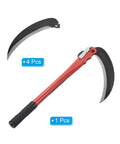 Folding Harvest Sickle With Manganese Steel Blade, 17 Inch Folding Garden Tool for Weeds and Brush Cutter, Scythe and Grafting Knife