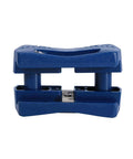 Blue woodworking trimmer with double cutter blades, compact DIY cutting tool