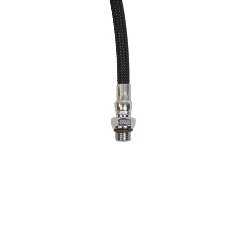 33 Inch Kevlar Nylon Braided High Pressure Dive Hose for First Stage Gauge SPG 5000 PSI with metal connector, white background