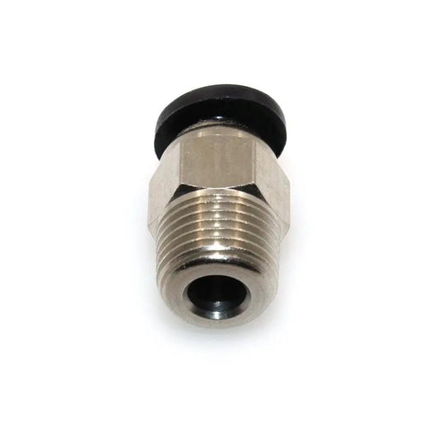 Male Straight Pneumatic Push-In Connector For 4mm PTFE Bowden Tubing, M10 Thread, Stainless Steel Quick-Fit For E3D V6 Bowden Extruder, 3D Printer, Pack Of 10