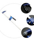 Heavy-Duty 6-Inch F Clamp For Woodworking Blue Clip, Fast Bar Carpenter Clamp shown in various angles and details
