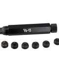 Transfer Screw Set 1/2-13 Thread With Wrench Holder Includes Six Transfer Screws displayed with holder