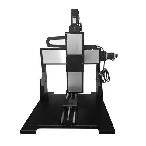 Motorized Three Axis Mobile Gantry Stage With 300mm Travel And 150X150mm Platform using a high precision ball screw for steady positioning.