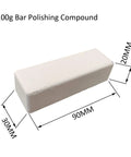 100g Bar Polishing Compound, 90mm x 30mm x 20mm, designed for use with buffing wheels in metal polishing.