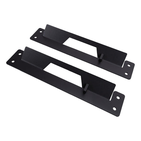 Close-up of 4 Pack Small Mounting Brackets For Toolbox And Box Mounts, showing durable metal construction and mounting holes.