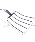 Handheld Manure Fork For Farming With Ergonomic Handle Iron Garden Fork dimensions shown for farm work