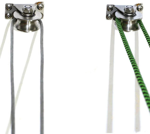 Heavy Duty Gate Pulley Wheel in 201 Stainless Steel With Double Bearings, Quiet Smooth Sliding Door Track Roller, 2 Pack For Wire Rope Rail