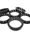 2 Inch Black Snap In Knockout Insulating Bushing Grommets For Wiring And Cables Plastic Nylon Round Cable Hole Grommets Top View