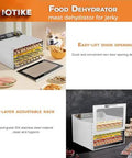 Legit Top Shelf Electric Food Dehydrator With Smart Timer And Exact Temperature Settings Heck Yes For Drying Fresh Fruit Tender Meats Homemade Dog Treats No Drama Weekender Vibe with easy-lift door and 8-layer rack.