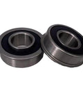 10 Pack 5/8 Inch Flanged Ball Bearings For Lawn Mower Wheels, ID 5/8 Inch, OD 1-3/8 Inch, Height 1/2 Inch, Double Sealed, Bearing Steel, Replacement Bearings For Garden Carts, Wheelbarrows, And Unicycles; two sealed bearings