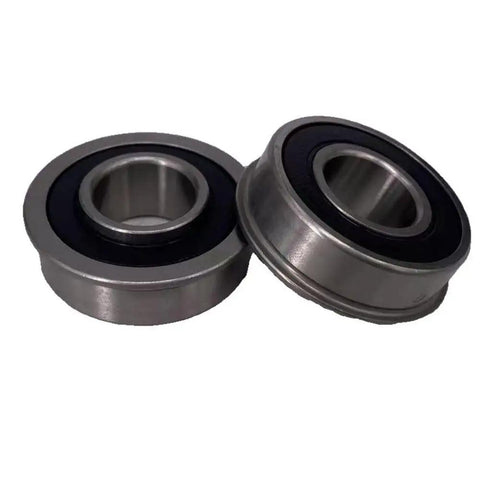 10 Pack 5/8 Inch Flanged Ball Bearings For Lawn Mower Wheels, ID 5/8 Inch, OD 1-3/8 Inch, Height 1/2 Inch, Double Sealed, Bearing Steel, Replacement Bearings For Garden Carts, Wheelbarrows, And Unicycles; two sealed bearings