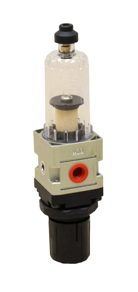 Heavy Duty 80 Amp Cnc Plasma Cutter With Ptm Machine Torch And Blowback Ignition For Painted Or Rusted Metals Includes 24 Foot Cable With Euro Quick Connect showing the component of an air filter regulator.