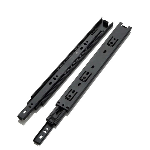 Heavy Duty 35mm Three-Section Drawer Slides With Soft Close And Ball Bearing, full extension 12 inch, durable steel construction