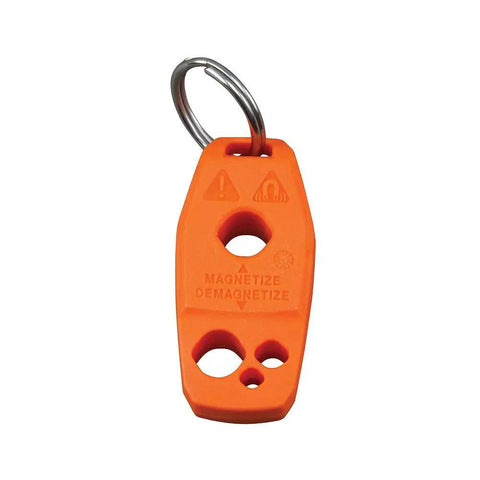 Magnetizer And Demagnetizer For Screwdriver Bits One Swipe Magnetic Tip Tool With Rare Earth Magnets, orange plastic unit