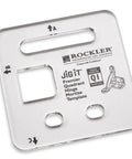 Top Shelf Quadrant Hinge Mortise Template Nails Bang On Precision With Smooth As Butter Routing Crystal Clear Acrylic Visibility And No Sweat Prep That Fits Jig It Systems Like A Dream, detailed view of acrylic template.