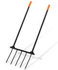 Broad Fork Garden Tool With Ergonomic Design For Farms And Home Gardens, Easy Soil Turning And Weeding, 5 Tine Hand Cultivator