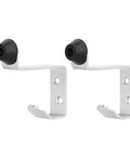 Stainless Steel Door Stopper With Built In Hook 2 Pack For Home And Office Multifunctional Door Holder Hangs Keys Bags Jackets Towels And More