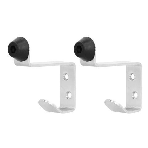 Stainless Steel Door Stopper With Built In Hook 2 Pack For Home And Office Multifunctional Door Holder Hangs Keys Bags Jackets Towels And More