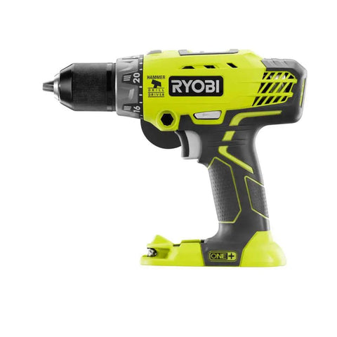P214 One Plus 18V Hammer Drill And Driver with half inch chuck, all-metal build, tool only