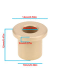 8 Pack Flanged Copper Sleeve Bushings 6 Mm Bore 10 Mm Outer Diameter 12 Mm Length showing dimensions for precise installation.