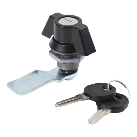 Heavy Duty Cabinet Cam Lock With Two Keys, Zinc Alloy Cylinder Lock for Distribution Boxes, Filing Cabinets, Brushed Silver Finish