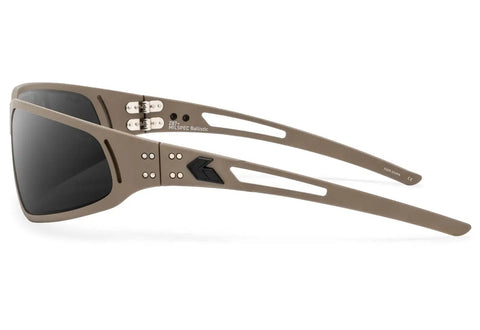 Badass Milspec Ballistic Safety Glasses With Anti Fog Smoke Lens And Weathered Tan Frame Offering Ansi Z87 Plus Certification For Legit Eye Protection And Slick Wraparound Comfort Daily