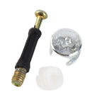 Three in One Eccentric Wheel Connector Kit for Furniture, 100 Sets Pro Grade, showing components with galvanized finish