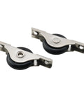 2 Pack 29mm Black Screen Door Roller Wheel Nylon Pulley With Stainless Steel Housing for sliding doors, front view.