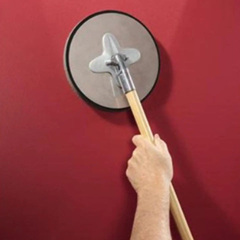 Person using 9 Inch Disk Abrasive Sanding Net Discs 240 Grit Pack of 10 No Clogging Sands Faster and Lasts Five Times Longer Than Sandpaper
