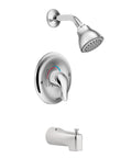 Chateau Chrome Tub And Shower Faucet Set With Single-Handle Lever And Posi-Temp Valve Included, Showerhead, Tub Spout