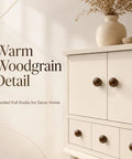 Six Pack Wood Ball Cabinet Knobs One And One Fifth Inch Diameter With Four Fifth Inch Screws Walnut Finish Easy Install Durable Wooden Drawer Hardware For Cabinets Dressers And Home Furniture on white cabinet